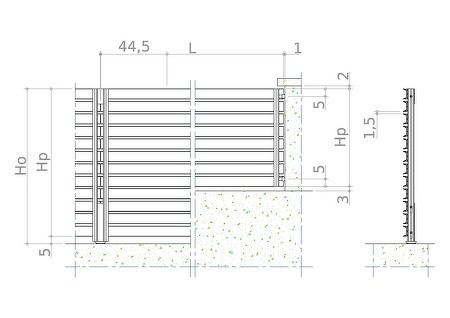 risba - H-line ALU-CS-15