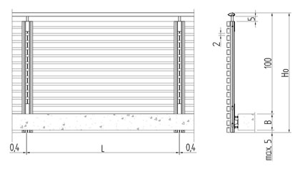 risba - H-line ALU-PS-20-7-S