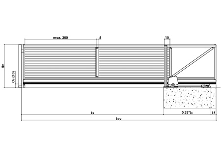 risba - H-line ALU-PV-20-3