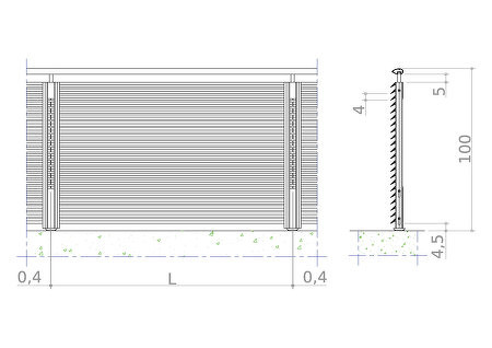 risba - H-line ALU-TS-40-7