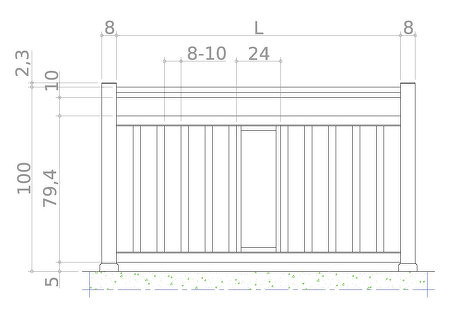 risba - V-line ALU-L2-60-P-7